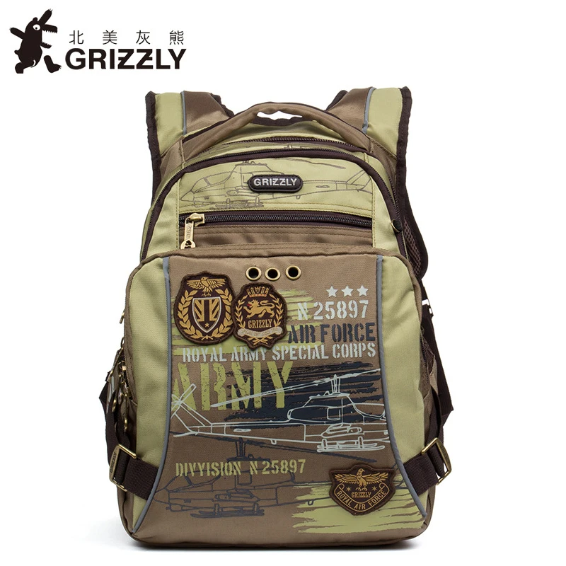 GRIZZLY, Новое поступление, детский мультяшный рюкзак, ортопедический, водонепроницаемый, сумка для книг, уменьшающий спинной тяжелый рюкзак для 1-5 класса, школьная сумка