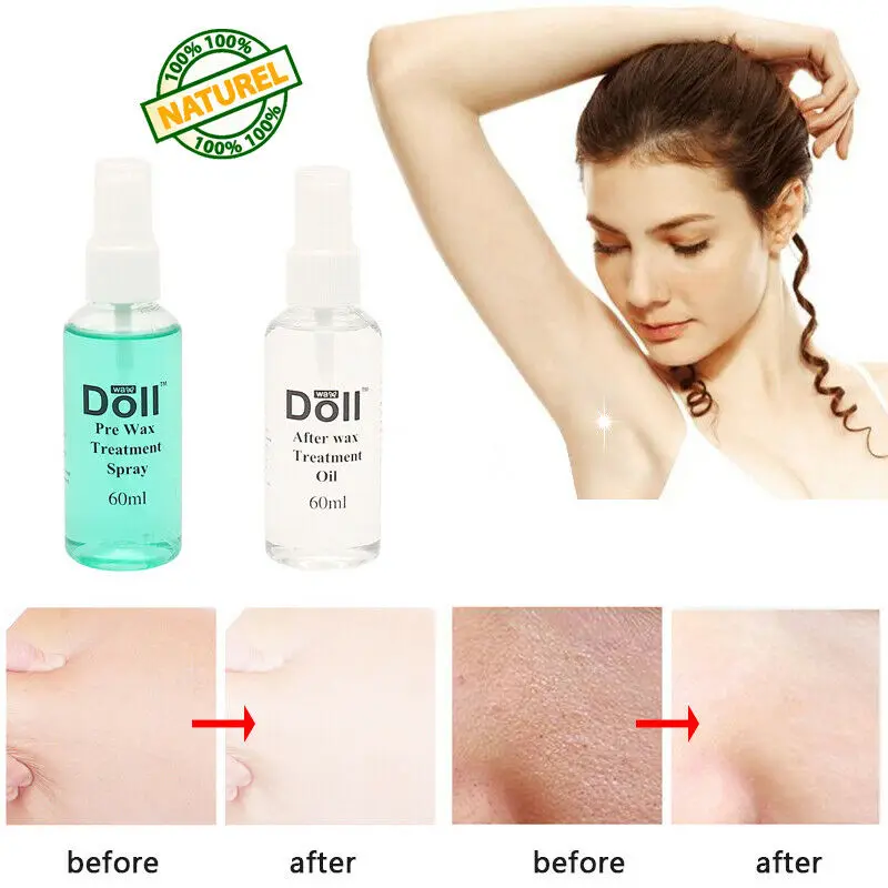 

60ml Pre & After Wax Treatment Liquid Hair Removal Spray Hair Remover Waxing Sprayer Smooth Body Hair Removal Spray TSLM2