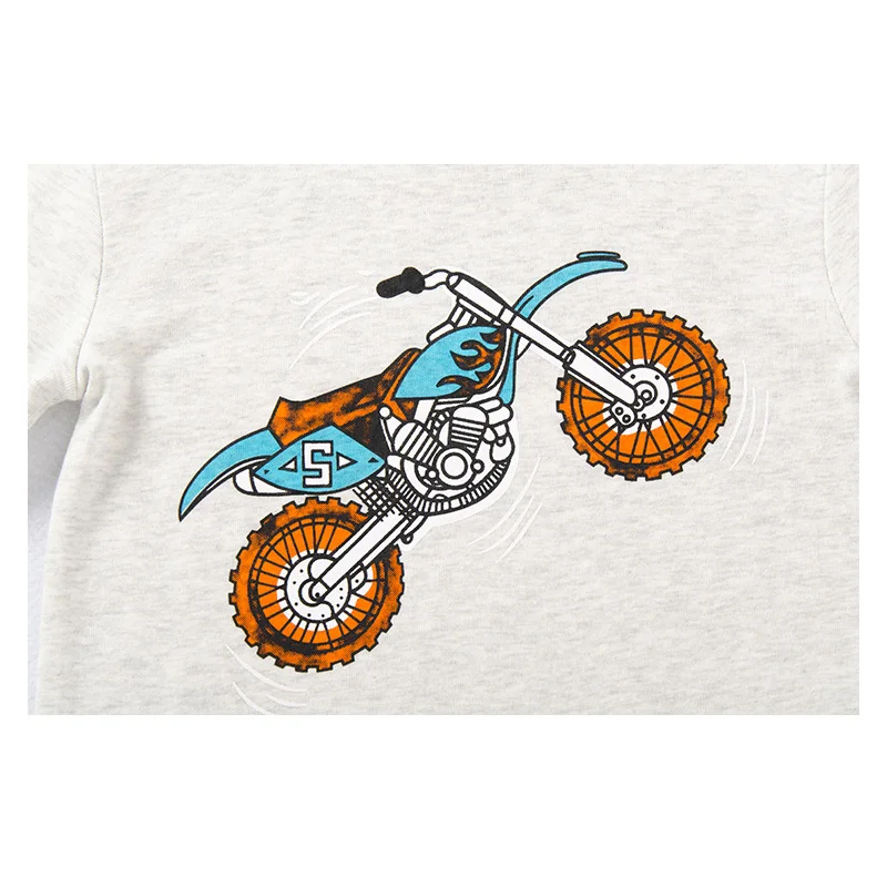 Новая Пижама для мальчиков из 2 предметов, Детская Пижама с мотоциклом Пижама для детей возрастом от 2 до 8 лет, комплекты детской одежды для девочек, хлопок, рукав