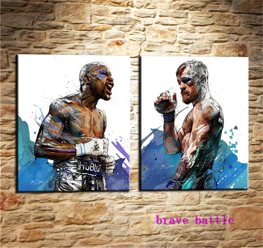 Mayweather Vs McGregor Холст Картина гостиная домашний декор Современная роспись