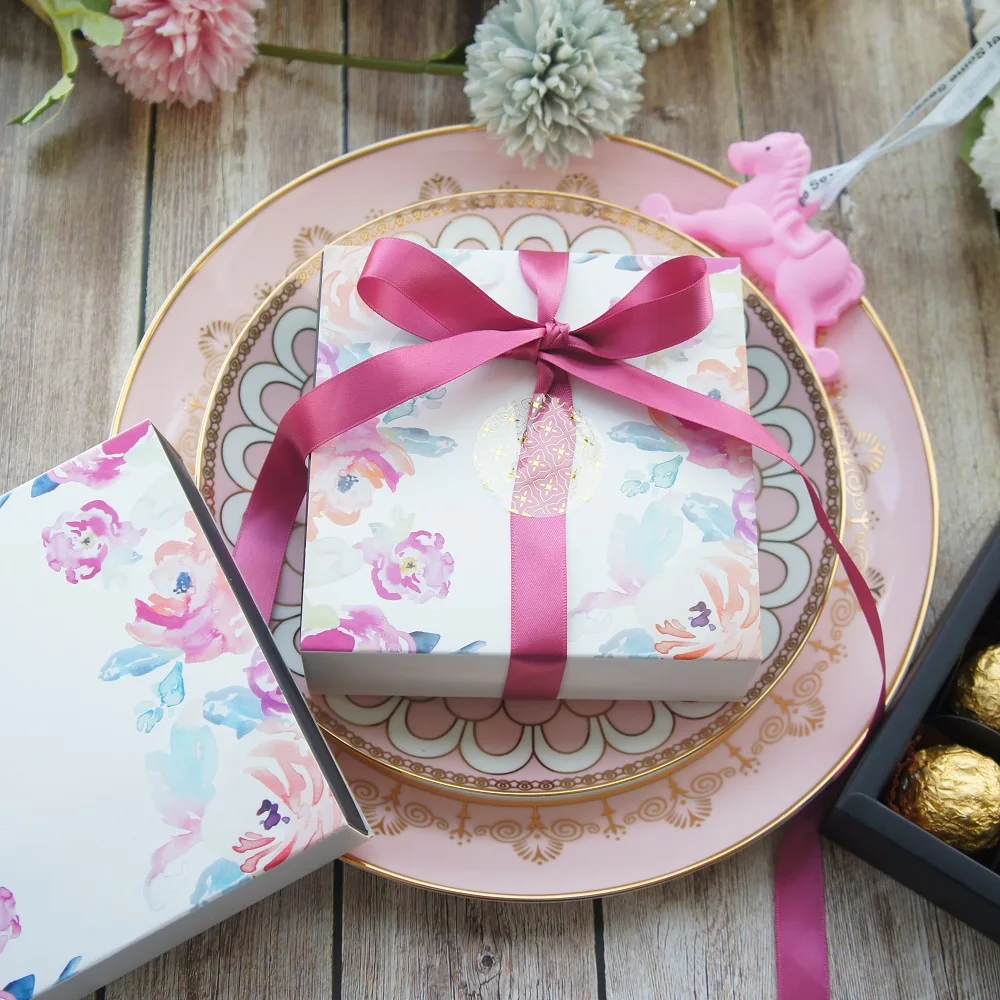 13,1*13,1*3,5 см воды Цвет Цветок Тема 10 компл. Подарочная коробка для ...