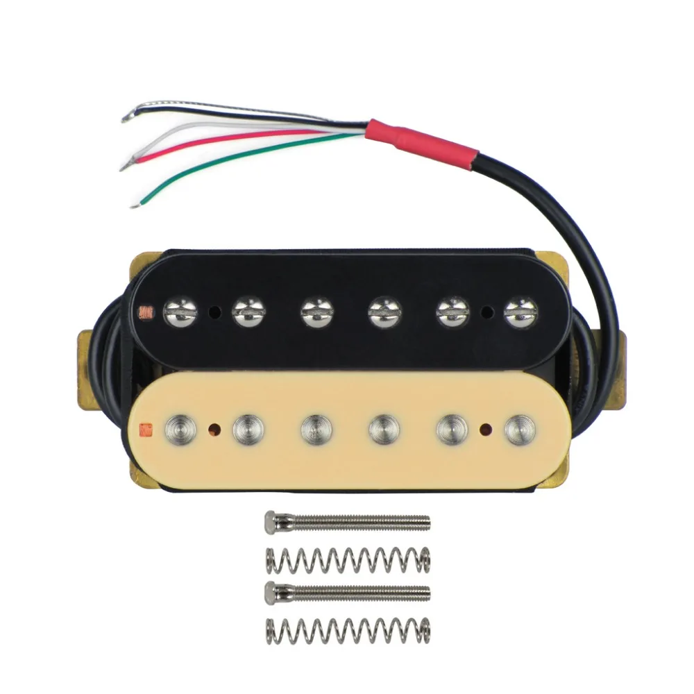 FLEOR набор электрогитары звукосниматель с двойной катушкой хамбакер звукосниматель мостовой и шеи звукосниматель набор Zebra цвет Части гитары