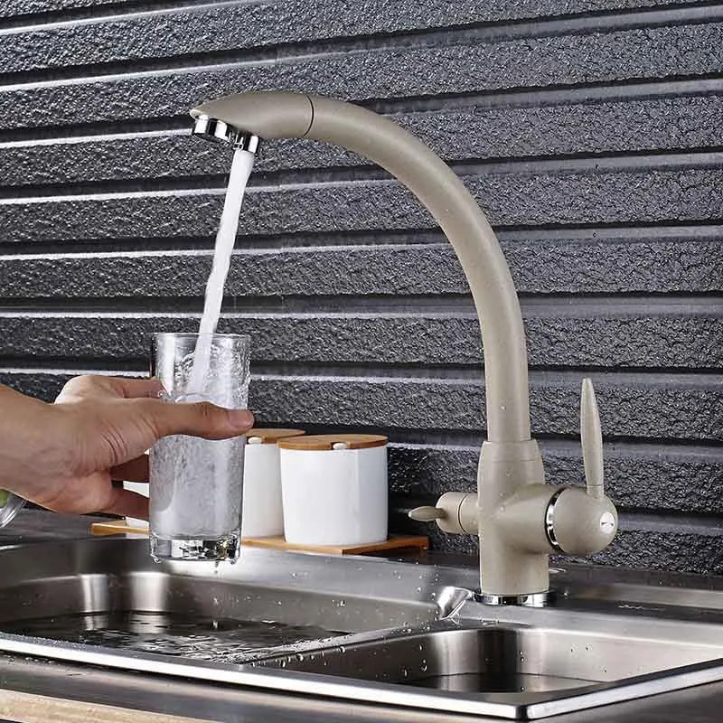 Смеситель для воды Ulgksd кухонный с фильтром латунный кран питьевой 5