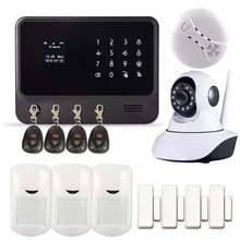 G90B Teclado Táctil WIFI GSM GPRS Sistema de Alarma Android APP IOS de Control Kit de Cámara IP Sensor de Humo
