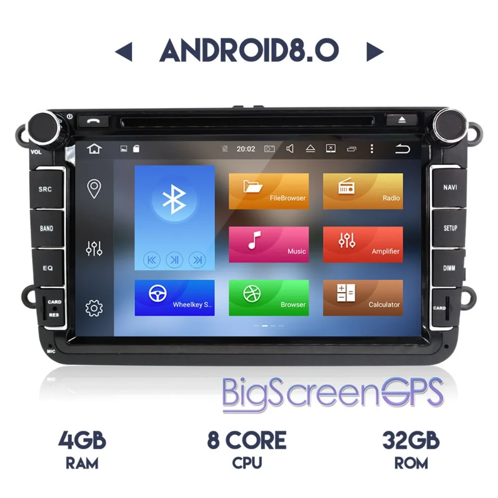 " 4 ГБ ОЗУ Android9 автомобильный dvd-плеер gps система наваивания для Volkswagen для VW golf passat Tiguan; Skoda радио магнитофон wifi