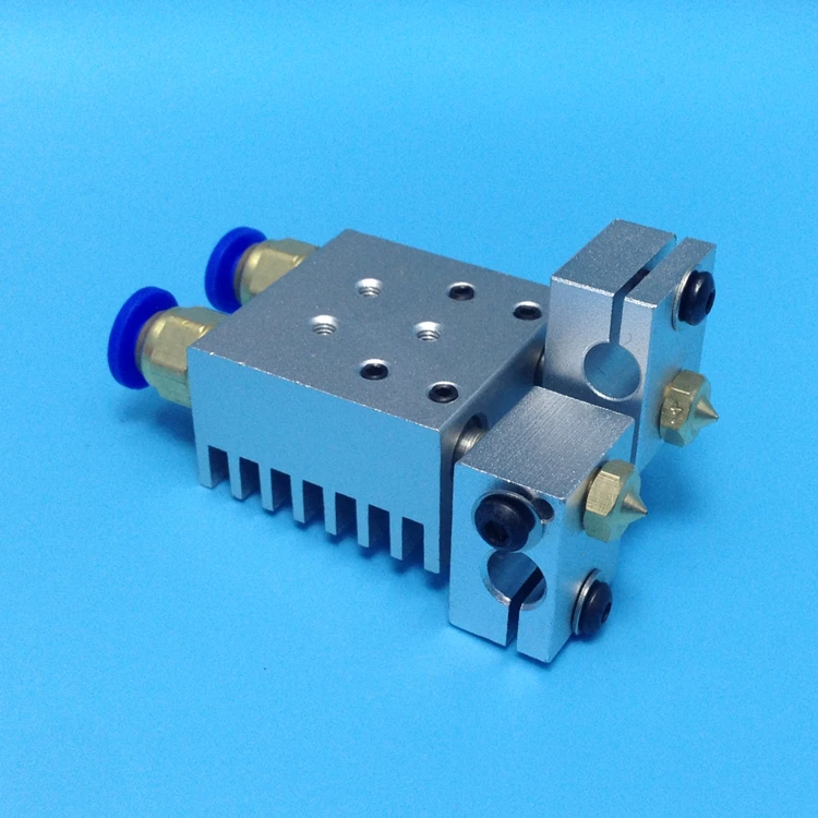 

wholesale 3D printing accessories V6 E3D double nozzle double extrusion head 2 in 2 out of the Chimera through the extrusion