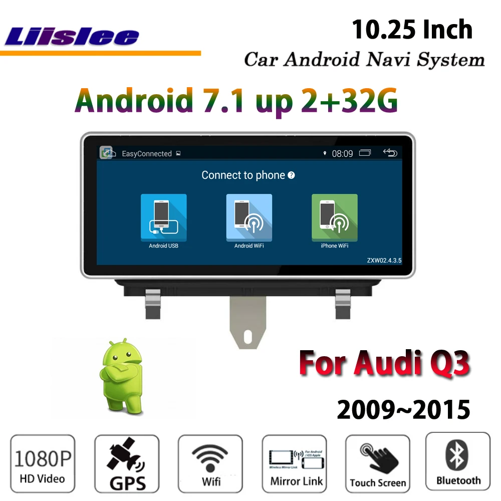Flash Deal Liislee Car Android 7.1 2G RAM 32ROM For Audi Q3 2009~2015 Radio Video Carplay Wifi BT GPS Navi Map Navigation System Multimedia 2