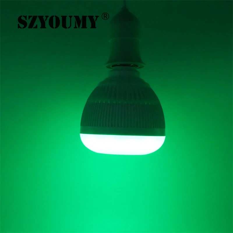 SZYOUMY светодиодный Музыка Bluetooth аудио Динамик 6 Вт E27 лампа 100-240 В Красочные RGB музыка играет освещения С 24 кнопок контроллера