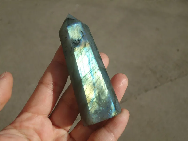

90g Natural Labradorite Stone Point Labradorite Crystal Wand Healing LA1073