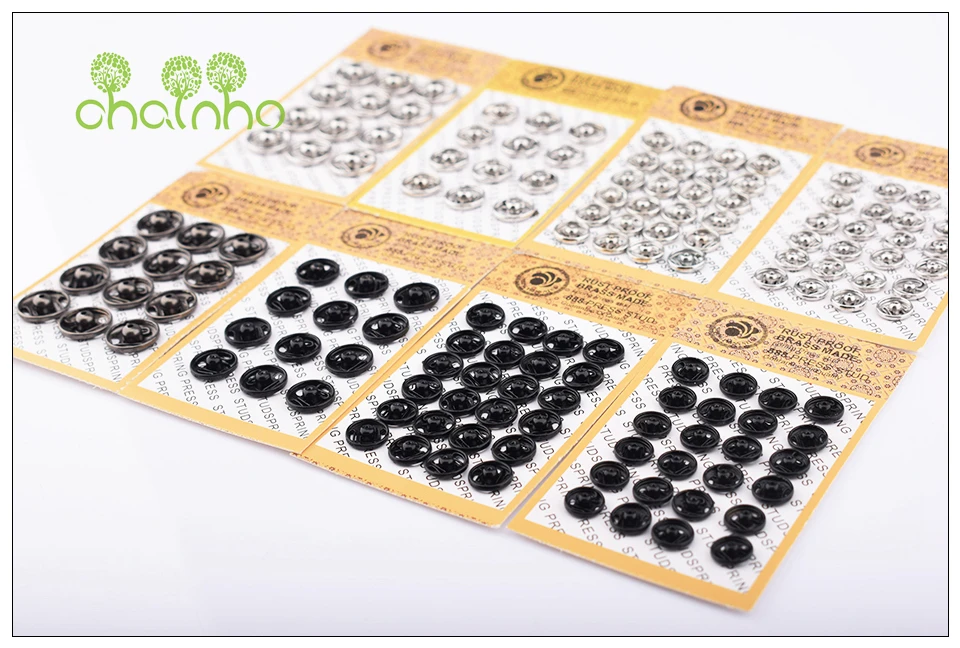 Chainho, 8 досок/комплект, пружинные кнопки, 4 размера/устойчивые к ржавчине латунные сделаны, невидимые пресс-гвоздики, для DIY ручной работы/Швейные аксессуары