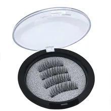 Романтический медведь макияж 3D Магнитная ресницы вручную из натурального длинные 3 магниты ресницы 60 пар/лот DHL