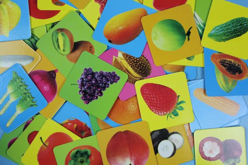 Cartões de Aprendizagem Livro com Pinyin Cartões de Presente para Crianças Educação Precoce Fruta Vegetal Animal Chinês Inglês Imagens 2 Home & Garden