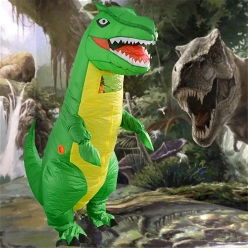 Взрослый Детский T REX надувной костюм Рождество Косплей динозавр животных
