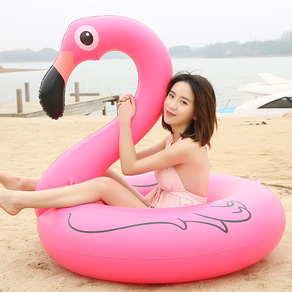

Water Products Environmental Protection PVC Thickened Floating Platform Riding Adult Swimming Pink Flamingo Swimming Ring Pool