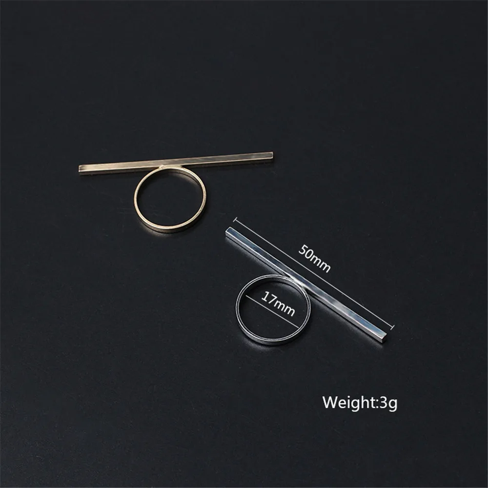 Размер 7# простая медная длинная планка минималистичные кольца миди для женщин геометрическое кольцо на кончик пальца подарок ювелирные изделия