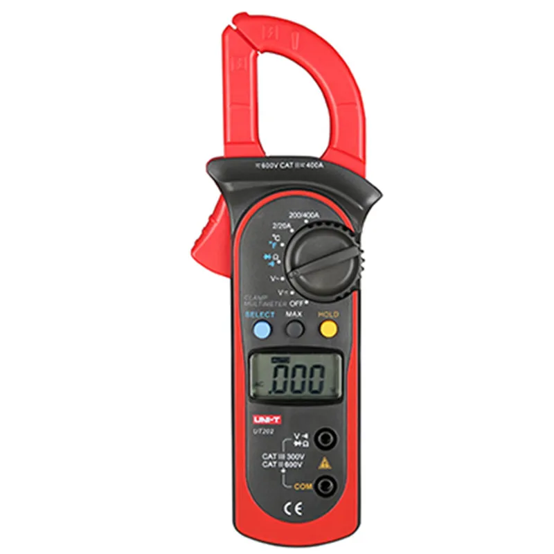 

Digital Clamp Multimeter UNI-T UT202 Auto Range Clamp Meter AC Current Clamp 400A V/C/F Diagnostic-Tool DC Current Clamp Meter