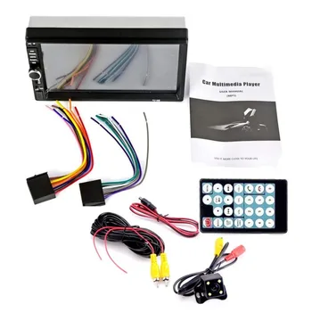 

7018B 7" 2 Din Touch Screen Car MP5 Player Audio Stereo FM Radio Bluetooth Multimedia Player with Camera Support TF