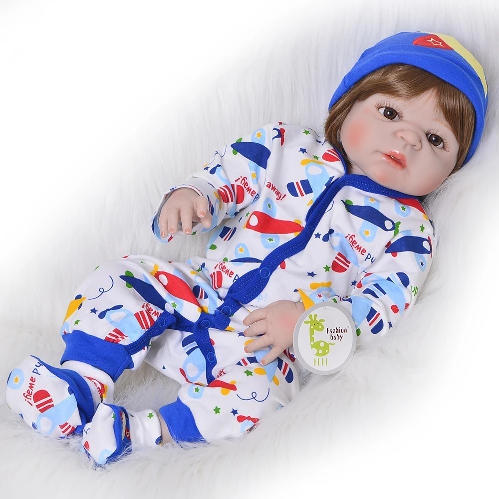 

BB reborn doll 55cm Realistic Full Silicone Reborn Baby Doll For Sale Lifelike Baby Alive Dolls Kids bebe gift reborn menino