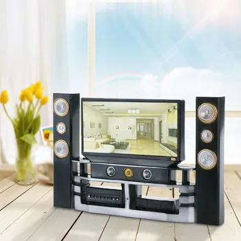 

2018 Cute Kid Dollhouse Furniture Accessories TV Theatre Set Outfit JUL26_17