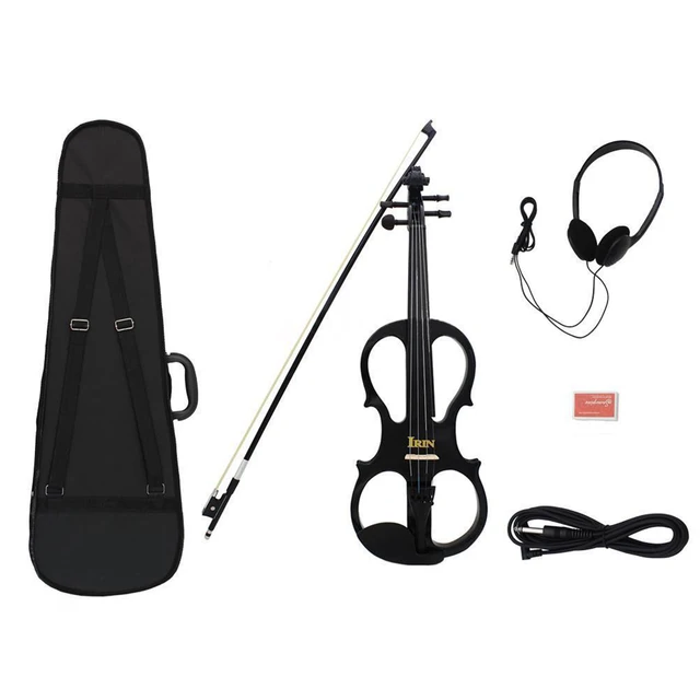 Best Offers IRIN 4/4 Wood Maple Electric Violin Fiddle with Ebony Fittings Cable Headphone Case Black For Stringed Musical Instrument Best Offers IRIN 4/4 Wood Maple Electric Violin Fiddle with Ebony Fittings Cable Headphone Case Black For Stringed Musical Instrument