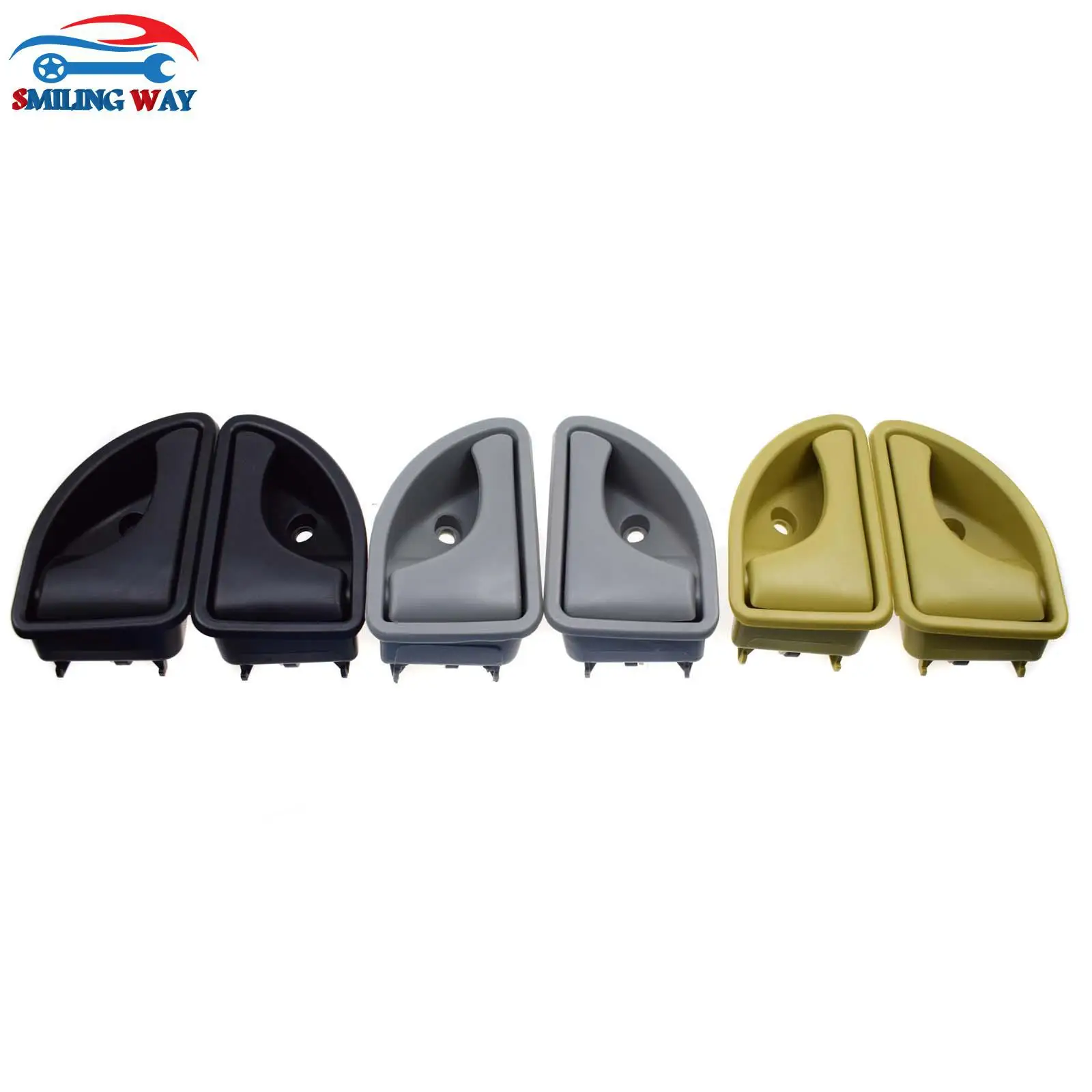 

SMILING WAY# For Kangoo 1997-2007, Twingo I 1993-2007 Interior Inner Inside Door Handle Front Left Right 2pcs OE# 8200259377