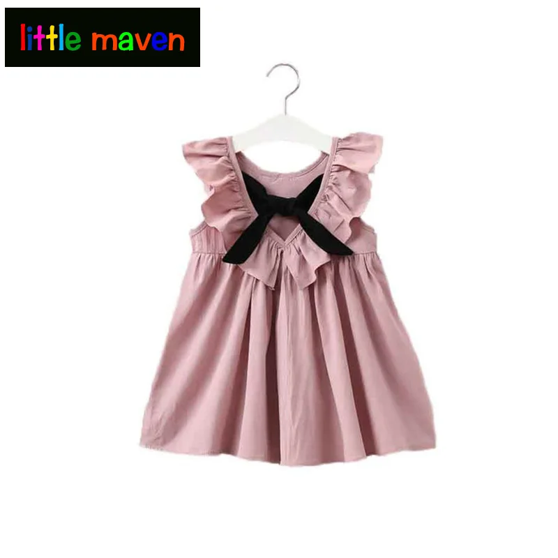 font b 2018 b font Pink Baby Girl font b Dress b font Ruffle Collar