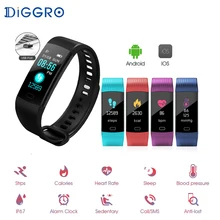 Фитнес Diggro трекер DB07 Smart Band Спорт HD Цвет сердечного ритма крови Давление крови кислородом Модные Смарт-браслет для IOS android