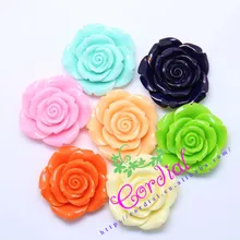 Cordial Design 50Pcs/Lot 42MM Link For Choose Mix Colors Chunky Resin Rose Flower Beads Bubblegum DIY Jewelry CDWB-510093