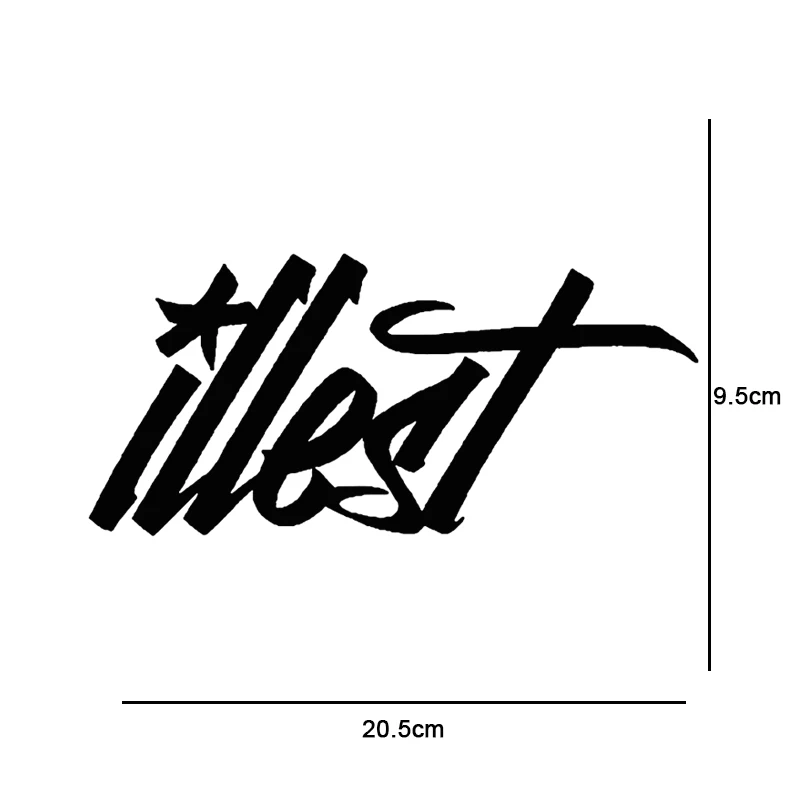 ILLEST Reflective Fun Drift Racing Motorcycle Car Sticker Decal BlackSilverlaser 20.59 (6)