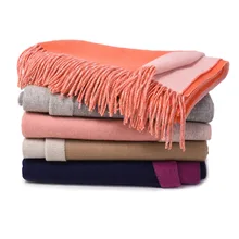 Женский шарф 70*200 см, утолщенный шерстяной шарф, для походов на природе, для пикника, для путешествий, двусторонний, для весны и зимы, теплая Женская шаль