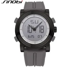 SINOBI Cool Black Mens Fashion Large Face LED Digital Swimming Climbing Outdoor Man font b Sports