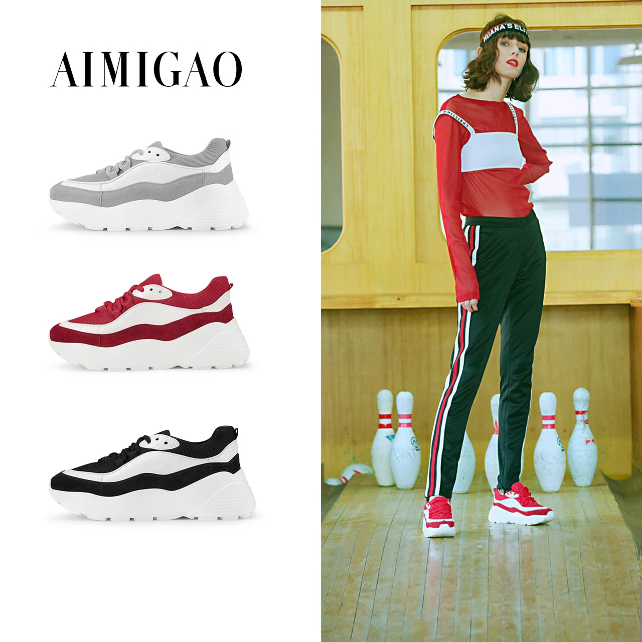 

2018 Spring Round Toe Comfortable Thick Bottom Lace-Up Flat Platform Casual Women Shoes Mixed Color Fashion Sneakers Shoes Women