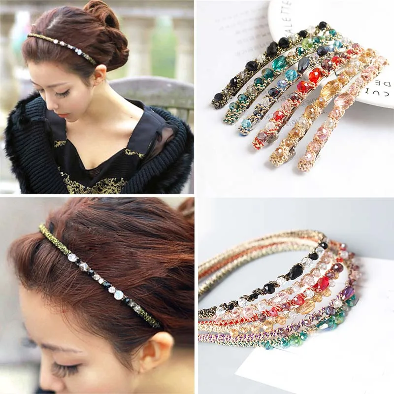 

1PC New Multicolor Hairpin Hair Bands Alloy Crystal Gold Wire Winding Hit Color Super Flash Fashion Jewelry