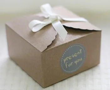 

9CM*9CM*6CM Wholesale Small Kraft Gift Box, Party box,Mini kraft paper cake box.200pcs/lot free shipping