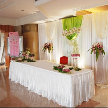 

75cm height x 7 meter length table skirt for event party wedding table skirting decoration