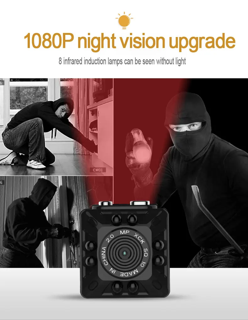 

High Quality SQ10 Mini Camera Recorder HD Motion Sensor Camera Full HD 1080P Mini Camcorder Infrared Night Vision Camera