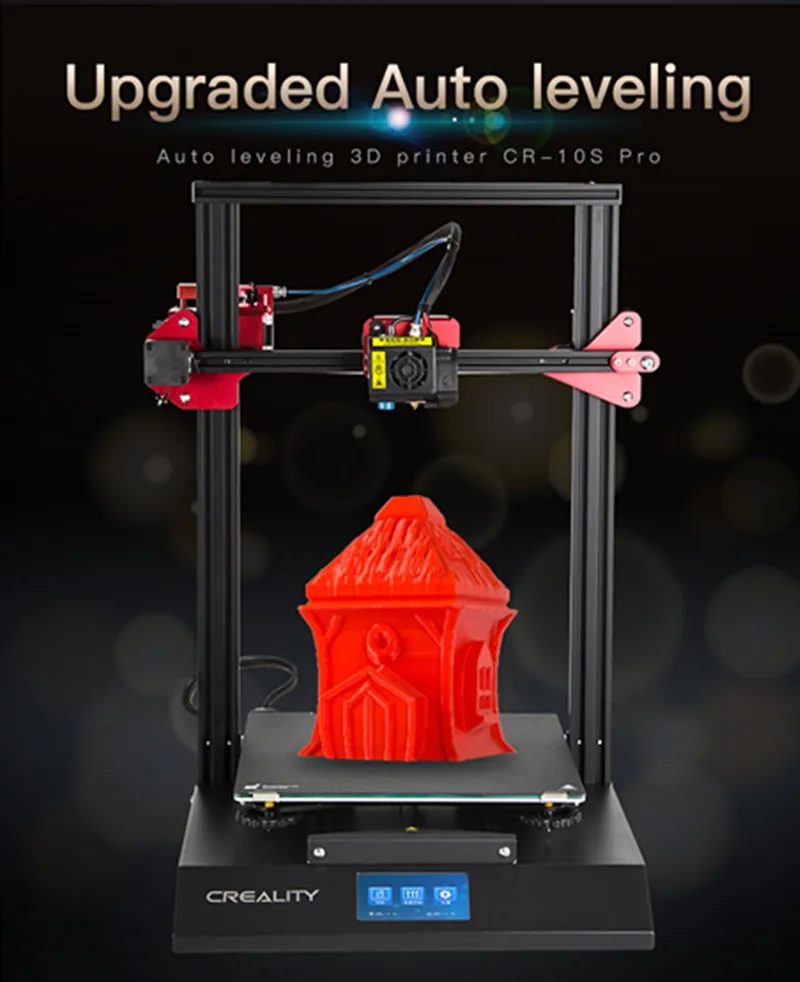 

Upgrage Vision Double Extrusion CREALITY 3D CR-10S Pro 4.3inch Touch Resume Printing With Filament Detection and Auto Leveling