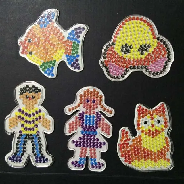 1 шт. 5 мм шаблон с цветной бумагой и бусинами Hama пластиковый трафарет Пазл сделай