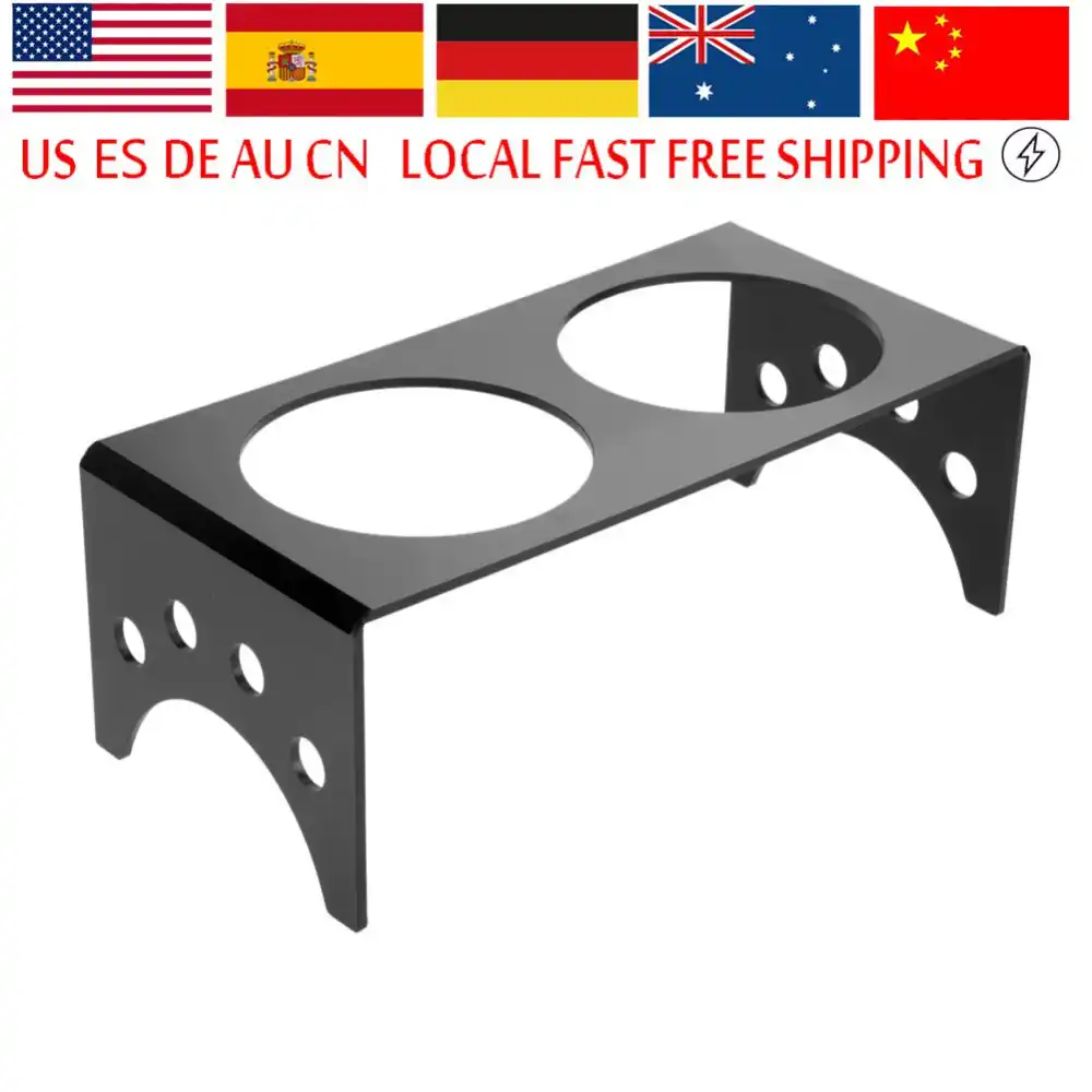 Double Bowls Raised Pet Feeder Stand Pet Dog Feeder Bowls Elevated