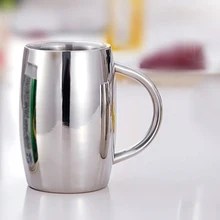 1 stücke 410 ml/300 ml Edelstahlbecher Doppel Wand Air bier tasse Isoliert Getränke Kaffeetasse