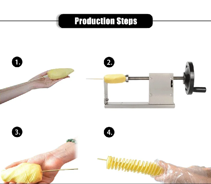 3в1) Нержавеющая сталь торнадо картофель резак вьющиеся фри Твистер Хот дог спиральный нож для картофельных чипсов машина фри резак