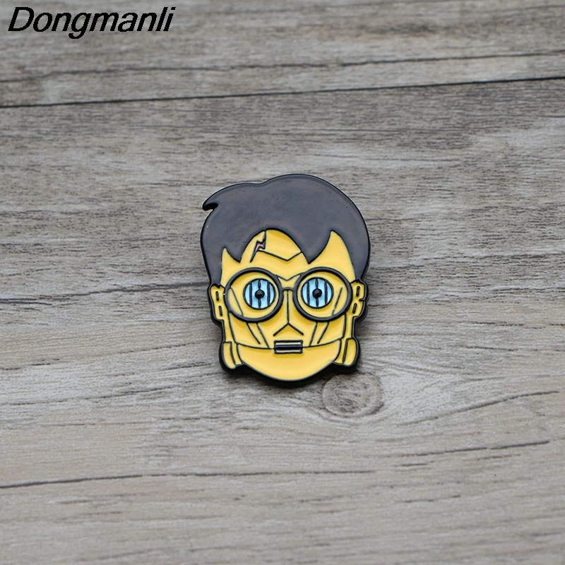 

L2863 Robot C-3PO Metal Enamel Brooch Lapel Pin Badge Decorative Jewelry Style Brooches Unisex Jewelry Gift