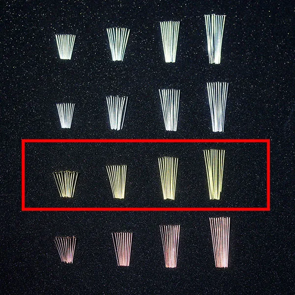 10Pcs) Sterling Silver 925 Flat Head Pins for DIY Jewelry Making Findings Accessories in Rose gold and Silver color Wholesale - Цвет: Gold Plated