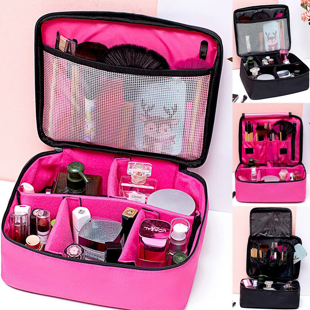 

2019 Brand New Portable Travel Professional Large Makeup Bag Organization Toiletry Case Cosmetic Storage Bag Handbag Hot Sale