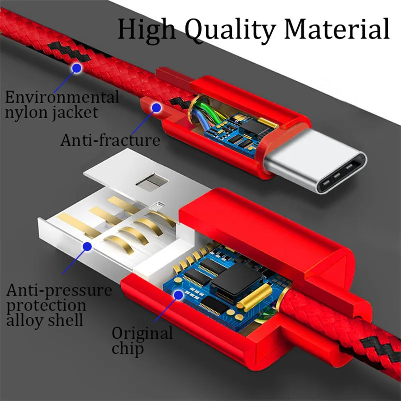 0,25/1/2/3 м короткий USB C Зарядное устройство быстрой зарядки Тип C линия передачи данных для Xiaomi Mi 8 se 6x Asus Zenfone 5 ZE620KL 5Z ZS620KL