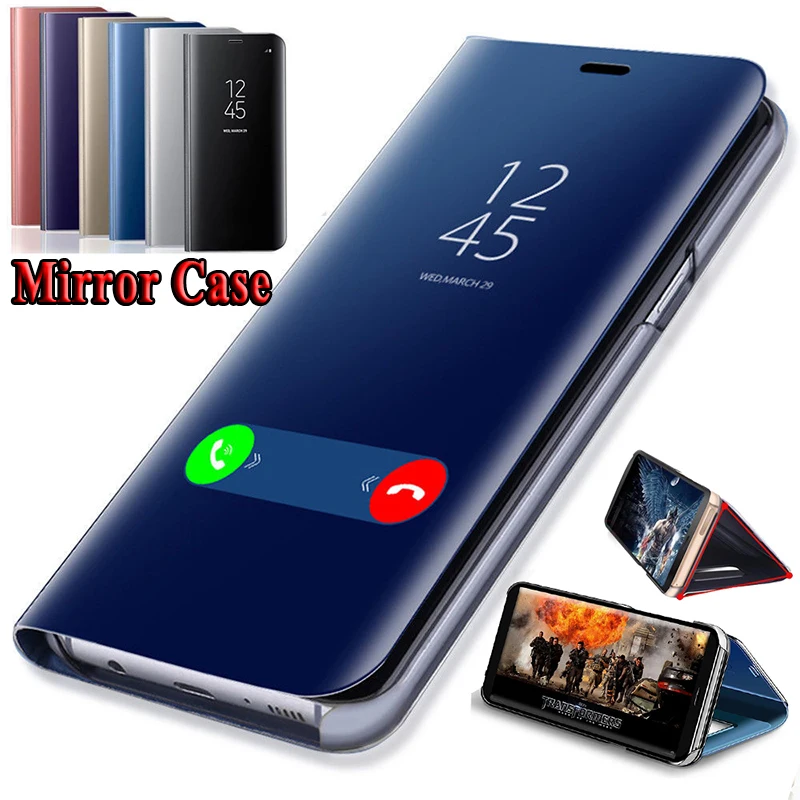 

Smart Mirror Flip Case For Xiaomi Redmi Note 7 Pro K20 Pro 6 Leather Cases For Xiaomi Mi 9 SE 8 Lite 9T Full Cover Stand Case