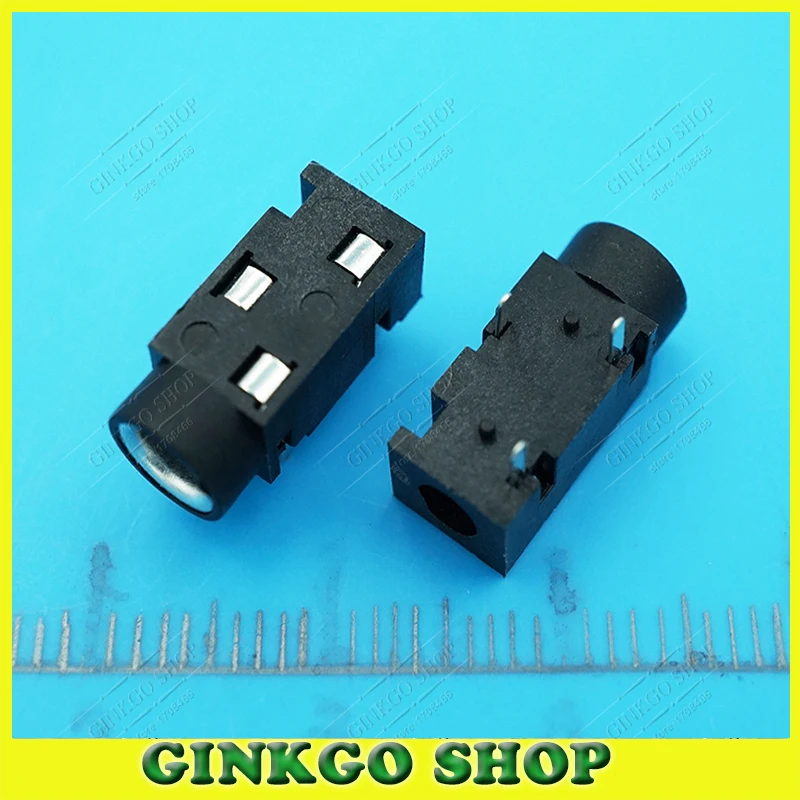 

100pcs/lot PJ-320 3.5mm Female Audio Connector 3DIP Foot Copper Inside 3.5mm Headphone Jack with Column and Head Free Shipping