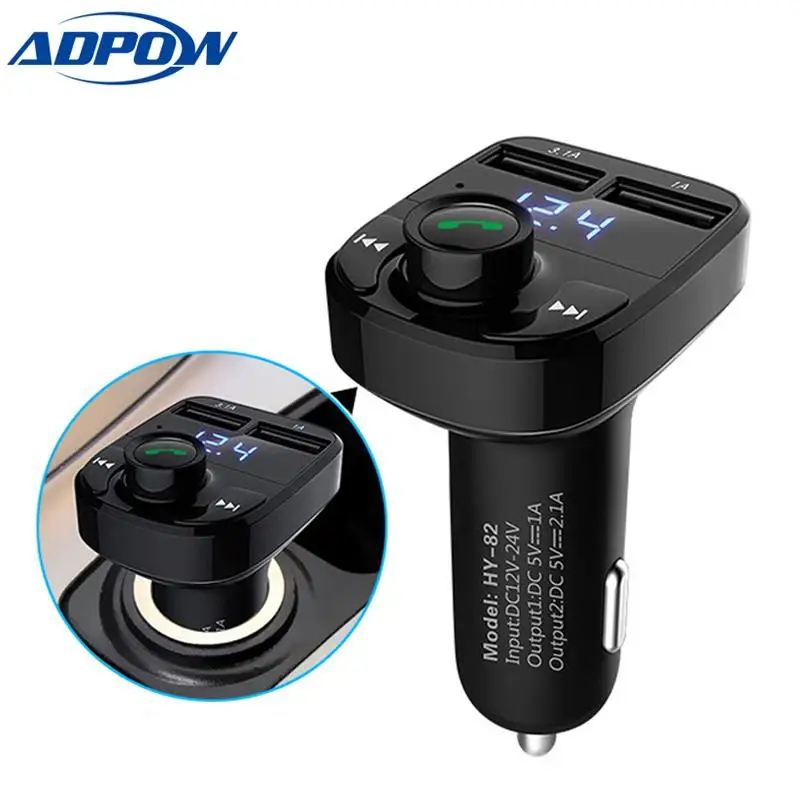 

Auto Car Fm Transmitter Bluetooth Car Kit Mp3 Player Handsfree Wireless Bluetooth Fm Transmitter USB Quick Charger
