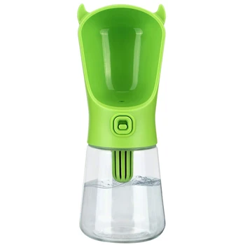 

DSHA Dog Water Bottle for Walking, Pet Travel Water Dispenser Feeder Container with Filter