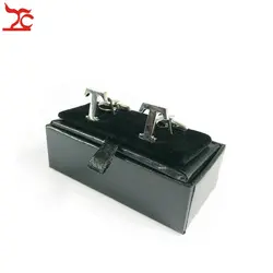 Индивидуальные Мужская запонка коробка Классический Черная запонка для манжет посылка Хранения Подарочная коробка 8*4*3 см